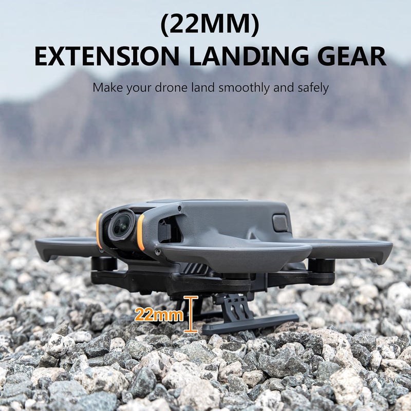 STARTRC Landing Gear for DJI AVATA 2 Drone Accessories,Foldable Extended Landing Legs Kit for DJI AVATA 2 Drone Protector, black - Image 3